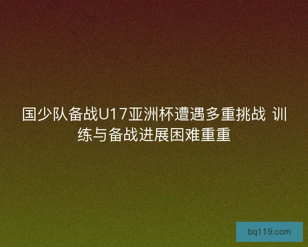 国少队备战U17亚洲杯遭遇多重挑战 训练与备战进展困难重重